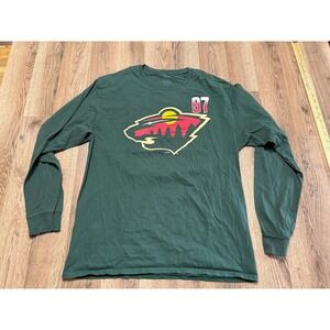 Proedge Shirt, Men's Large, Green, Minnesota Wilds Long Sleeve #97